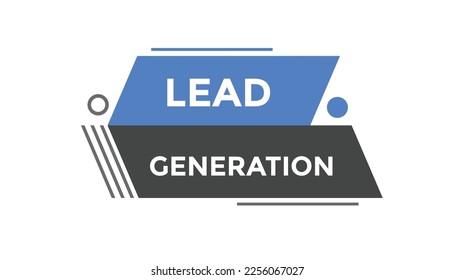 Lead generation button web banner templates. Vector Illustration
