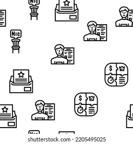 lead generation customer business vector seamless pattern thin line illustration