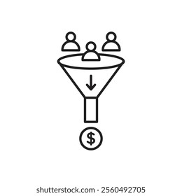 Lead generation icon Black and white logo