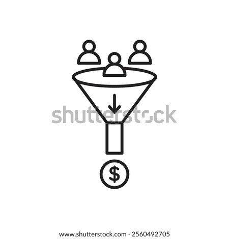 Lead generation icon Black and white logo