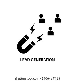 Lead Generation icon Creative lead generation icons filled, on white background..eps
