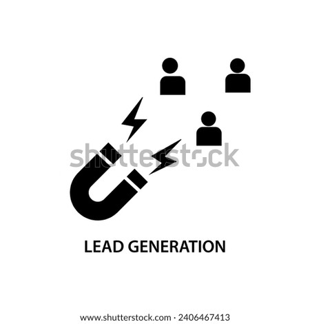 Lead Generation icon Creative lead generation icons filled, on white background..eps
