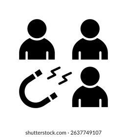 Lead Generation Icon Glyph Vector Illustration