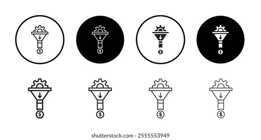 Lead generation icon Line Art Logo set