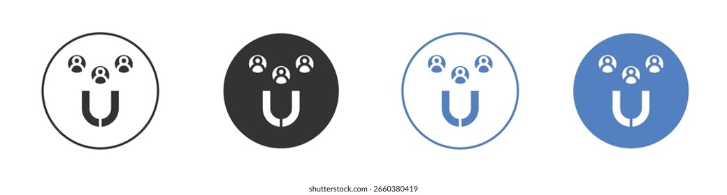 Ícone de geração de clientes potenciais logotipo designs gráficos