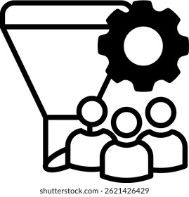 Lead Generation Icon Mixed Vector Illustration