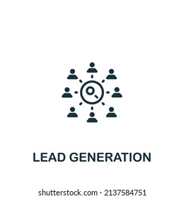 Lead Generation icon. Monochrome simple icon for templates, web design and infographics