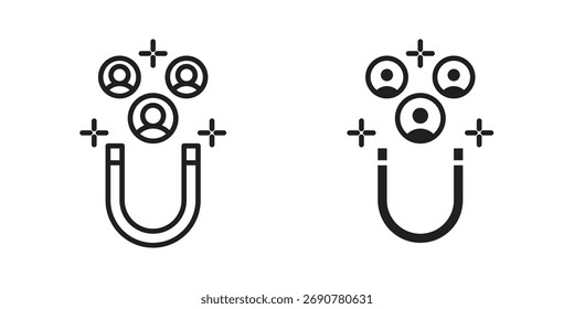 Lead generation icon outline illustration sign