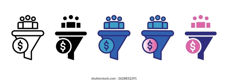 Lead Generation Icon Set Multiple Style Collection