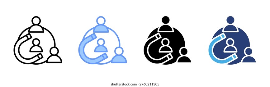 Lead Generation icon set multiple style collection