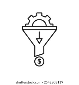 Lead generation icon simple black line style.