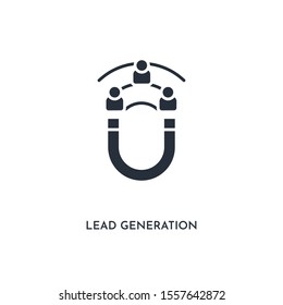 Lead Generation Icon. Simple Element Illustration. Isolated Trendy Filled Lead Generation Icon On White Background. Can Be Used For Web, Mobile, Ui.