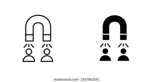 Lead generation icons collection in Filled flat and thin line style.