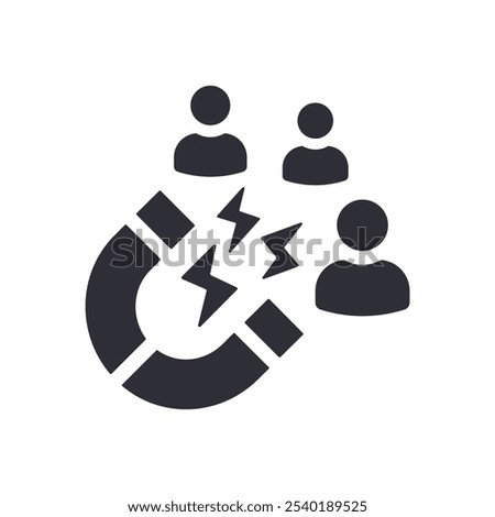 Lead generation icons on white background. Vector illustration.