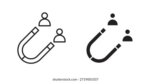 Iconos de generación de plomo, símbolos de Vector. cartel plano lleno