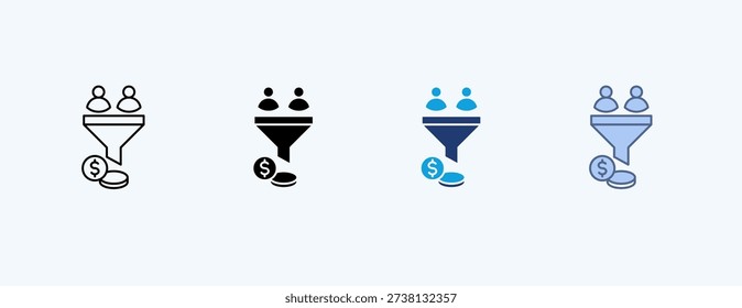 Lead Generation Multiple Icon Illustration Vector