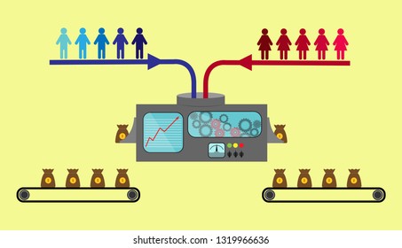 Lead generation, sales funnel to illustrate presentations and articles