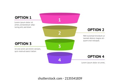 Vorlage für die Hauptgenerierung. Marketing-Funnel-Konzept. Infografiktrichter