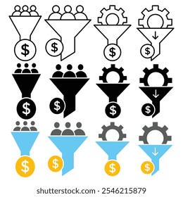 Lead generation vector icon collection. vector illustration set.
