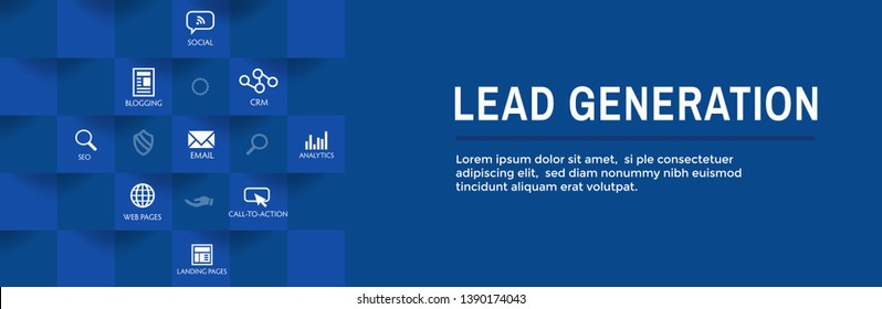 Lead Generation Web Header Banner : Attract Leads For Target Audience To Increase Revenue Growth And Sales