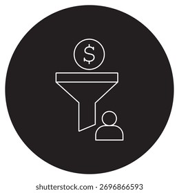 Lead-Symbol, Lead-Generierung, Sales Leads, qualifizierte Leads, Marketing Leads, Lead-Konvertierung
