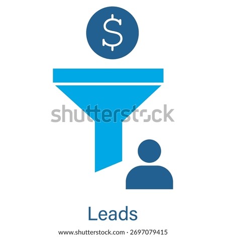 Lead Icon, Lead Generation, Sales Leads, Qualified Leads, Marketing Leads, Lead Conversion, vector