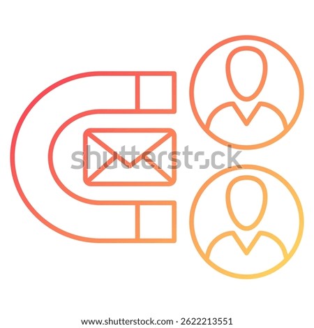 Lead icon represented by Lead symbol gradient style.