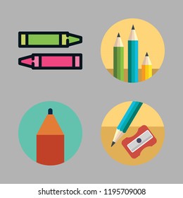 lead icon set. vector set about pencil and pencils icons set.