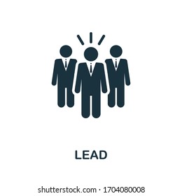 Lead icon. Simple element from affiliate marketing collection. Filled Lead icon for templates, infographics and more.