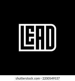 lead leader logo design illustration isolated black background