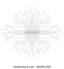 The Lead line of  circuit board pattern. 