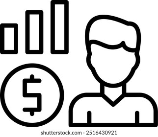 Lead Line Vector Icon Design