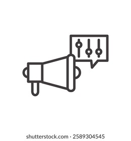 lead management icon isolated stroke in black color