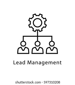 Lead Management Vector Line Icon 