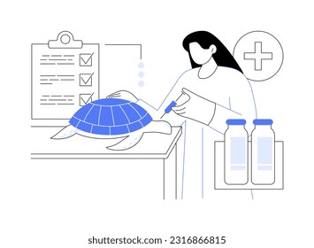 Lead marine conservation project abstract concept vector illustration. Marine biologist deals with fauna conservation, environment and ecosystem protection, earth science abstract metaphor.