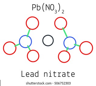 Lead nitrate PbN2O6molecule isolated on white