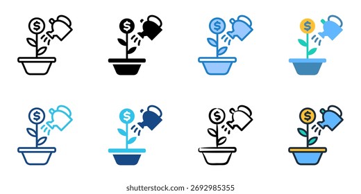Lead nurturing icon set multiple style collection 
