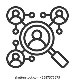 Lead Nurturing Outline Icon Vector Illustration