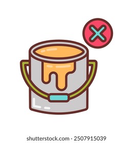 Iconos rellenos de pintura con plomo, Ilustración vectorial