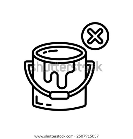 Lead Paint Outline Icon, Vector illustration