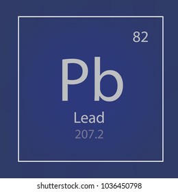 Lead Pb Chemical Element Icon- Vector Illustration