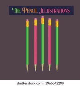 The Lead Pencil illustrations with gradinet colors