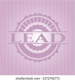 lead pink emblem. Vintage.