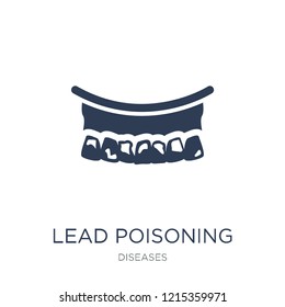 Lead poisoning icon. Trendy flat vector Lead poisoning icon on white background from Diseases collection, vector illustration can be use for web and mobile, eps10