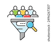 lead qualification color icon vector. lead qualification sign. isolated symbol illustration
