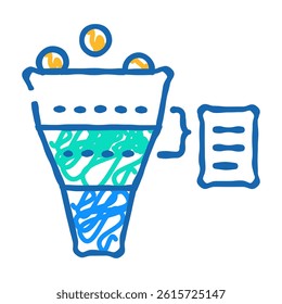 lead qualification doodle icon sketch vector. lead qualification sign. isolated symbol illustration