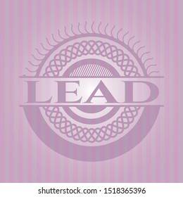 lead retro pink emblem. Vector Illustration. Detailed.