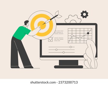 Lead scoring abstract concept vector illustration. Lead management, marketing statistics software, predictive scoring, analytics automation service, digital promo campaign abstract metaphor.