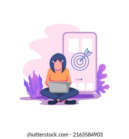 Diseño vectorial de ilustración de estilo plano con puntuación de plomo