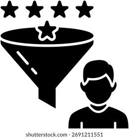 Lead Scoring Simple and clear vector icon illustrating an essential idea or function